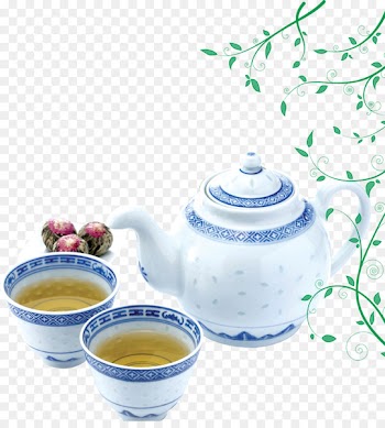 Teacup Tile Kitchen Teapot - White tea set, tea set 