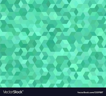 Teal 3d cube mosaic pattern background vector image