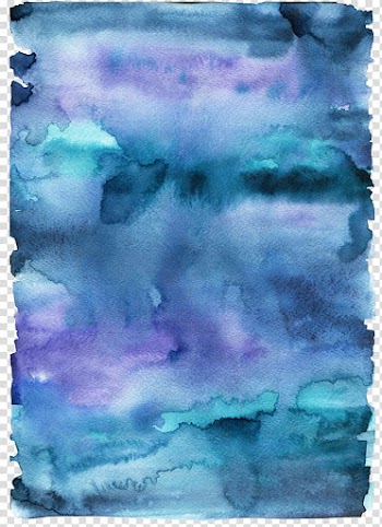 Teal and purple graphic art, Paper Watercolor painting, Blue paint brush transparent background PNG clipart