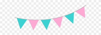 Teal Clipart Bunting Pencil And In Color Teal Clipart - Pink And Blue Banner Clipart