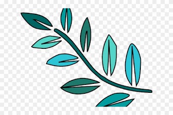 Teal Clipart Leaf - Tree Branch Clip Art