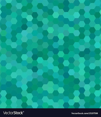 Teal color hexagon mosaic background design vector image