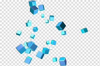 Teal cubes illustration, Pressure washing Cube, Abstract blue cube transparent background PNG clipart
