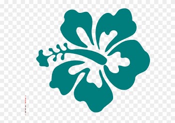 Teal Hibiscus Clip Art At Vector Clip Art - Teal Hibiscus Flower
