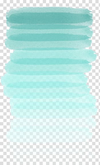 Teal illustration, Ombré Watercolor painting Blue Tints and shades, paint transparent background PNG clipart