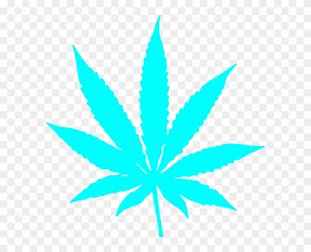 Teal Leaf Clip Art At Clker Com Vector Clip Art Online - Marijuana Black And White