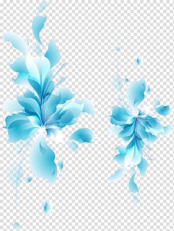 Teal petaled flower , Blue Petal Flower , Bright blue pattern material transparent background PNG clipart