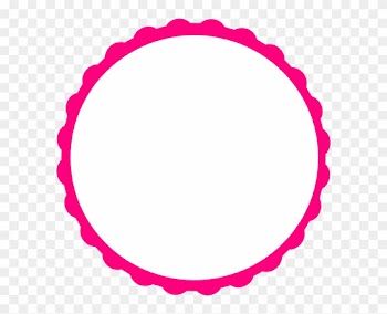 Teal Scallop Circle Frame Clip Art At Clker - Cute Circle Frame Png