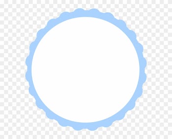 Teal Scallop Circle Frame Svg Clip Arts 594 X 600 Px - Circle Frame Png