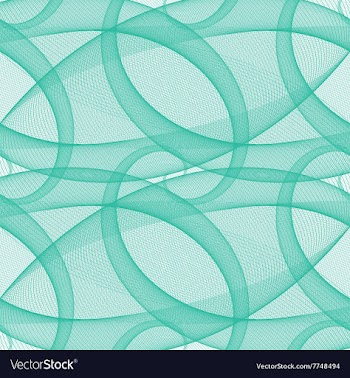 Teal seamless wired swirl fractal pattern vector image