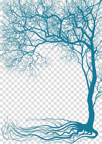 Teal tree illustration, Branch Tree Wall decal , creative plant trees transparent background PNG clipart