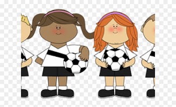 Team Clipart Sport Team - Cartoon Girl Soccer Players