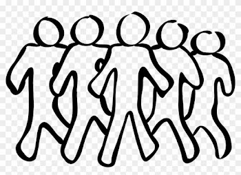 Team Sketch Clip Art Free Vector 4vector - People Black And White Clipart