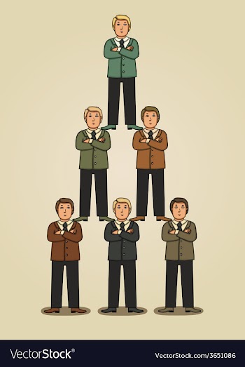  					Team work in business pyramid vector image														