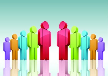 Teams. Easy editable 3d vector illustration.