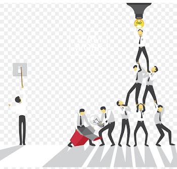 Teamwork Business Meeting Marketing - Multiple people work together to install the bulb 