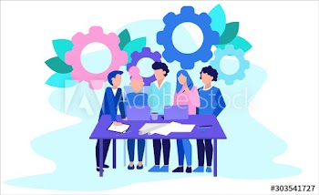 Teamwork concept illustration