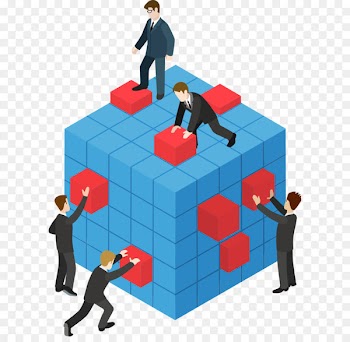 Teamwork Illustration - Vector team work 