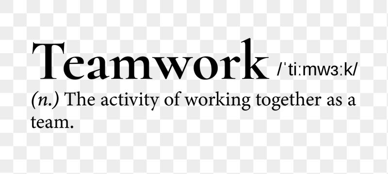 Teamwork png dictionary word sticker, | Free PNG - rawpixel