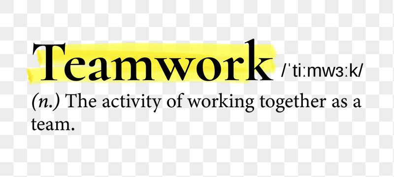 Teamwork png dictionary word sticker, | Free PNG - rawpixel
