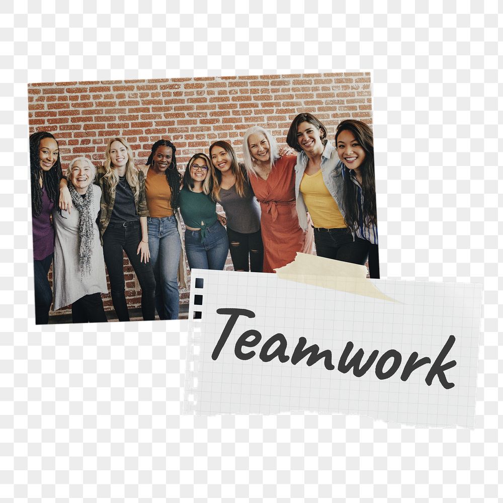 Teamwork png paper collages, diverse | Free PNG - rawpixel