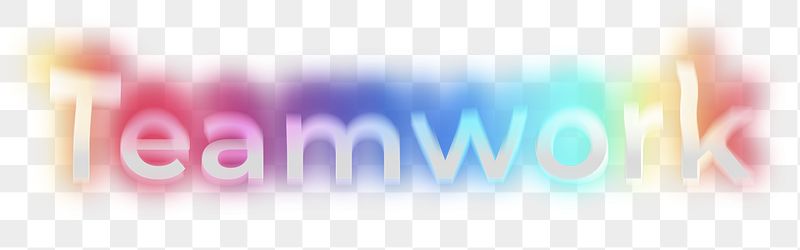 Teamwork png word sticker, neon | Free PNG - rawpixel