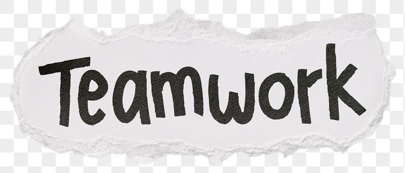Teamwork png word sticker, ripped | Free PNG - rawpixel