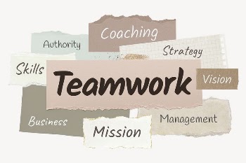 Teamwork word, ripped paper typography | Free PSD - rawpixel