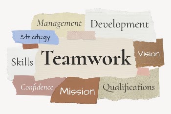 Teamwork word, torn paper typography | Free PSD - rawpixel