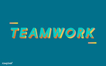 Teamwork word typography | Free stock vector - 66095
