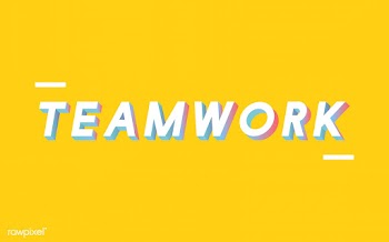 Teamwork word typography | Free stock vector - 66103