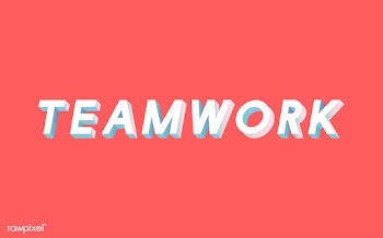 Teamwork word typography | Free stock vector - 66270