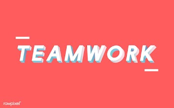 Teamwork word typography | Free stock vector - 66700