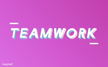 Teamwork word typography | Free stock vector - 66718