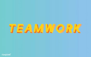 Teamwork word typography | Free stock vector - 66754