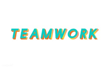 Teamwork word typography | Free stock vector - 66775