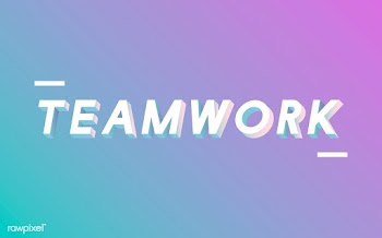 Teamwork word typography | Free stock vector - 66796