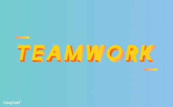 Teamwork word typography | Free stock vector - 66813