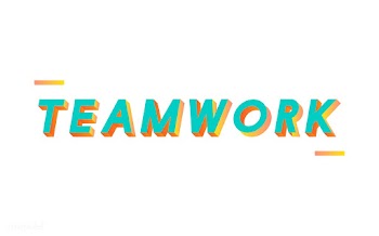 Teamwork word typography | Free stock vector - 66836