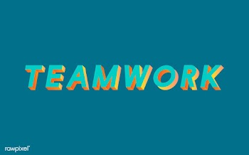 Teamwork word typography | Free stock vector - 66849