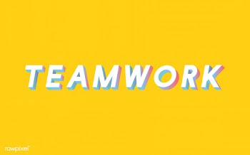 Teamwork word typography | Free stock vector - 66850