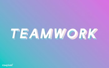 Teamwork word typography | Free stock vector - 66926