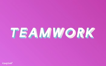 Teamwork word typography | Free stock vector - 66950