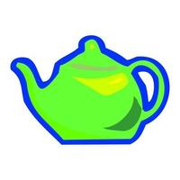 teapot character cartoon illustration Free Vector