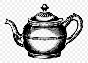 Teapot drawing png sticker vintage | Free PNG - rawpixel
