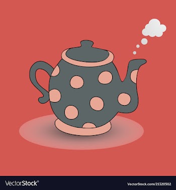 Teapot kettle tea kettle icon and silhouette vector image