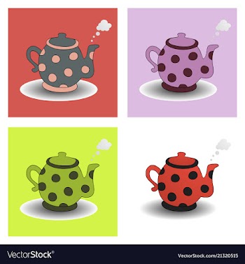 Teapot kettle tea kettle icon and silhouette vector image