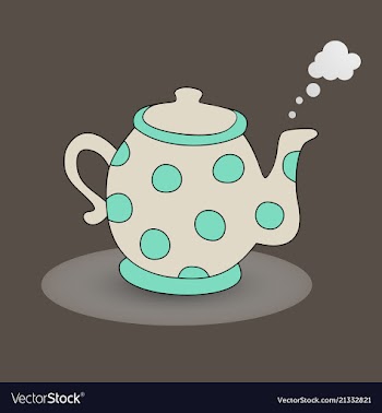 Teapot kettle tea kettle icon and silhouette vector image