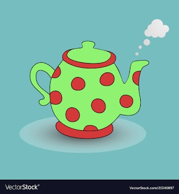 Teapot kettle tea kettle icon and silhouette vector image