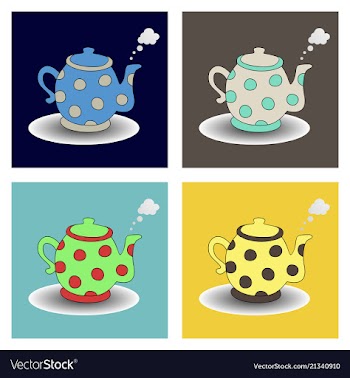 Teapot kettle tea kettle icon and silhouette vector image